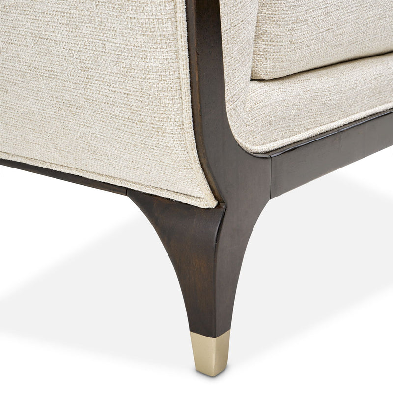 Paris Chic - Loveseat - Cremini / Espresso - R&R Furniture Gallery (Fountain Valley, CA)