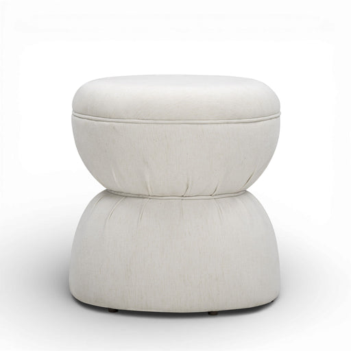 Tomlin TOV Furniture gaming ruched upholstered ottoman with plush fabric and stylish design, perfect for living room or gaming space.