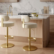 Primrose - Adjustable Stool - Cream - R&R Furniture Gallery (Fountain Valley, CA)