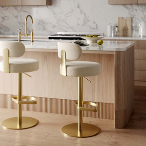 Primrose - Adjustable Stool - Cream - R&R Furniture Gallery (Fountain Valley, CA)