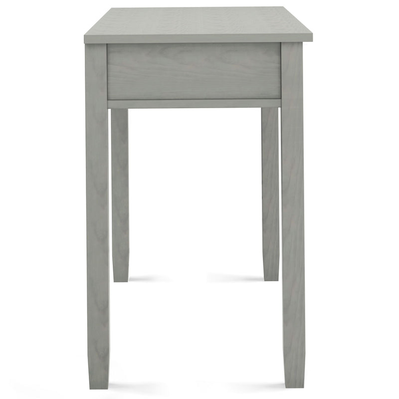 Handcrafted Warm Shaker writing desk by Simpli-Home featuring a natural wood finish and spacious tabletop for workspace.