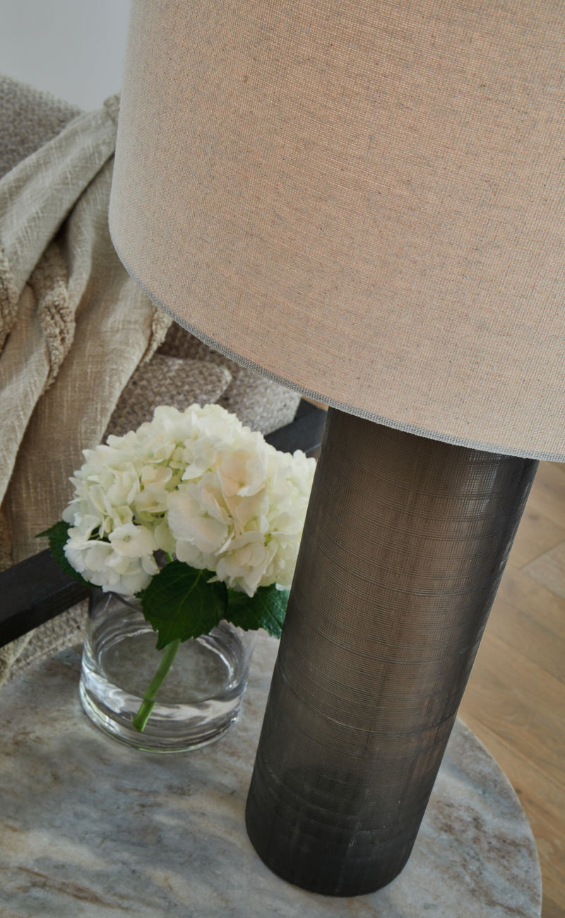 Dingerly - Glass Table Lamp - Brown - R&R Furniture Gallery (Fountain Valley, CA)