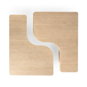 Classic Home Melina coffee table with a sleek wooden surface and modern design, perfect for living room decor.