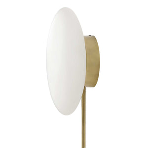 New Moon - Sconce - White / Bright Brass