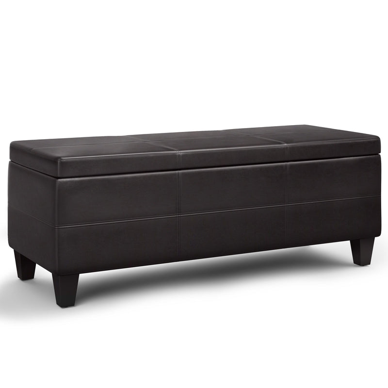 Avalon - Lift Top Rectangular Storage Ottoman - Tanners Brown - R&R Furniture Gallery (Fountain Valley, CA)