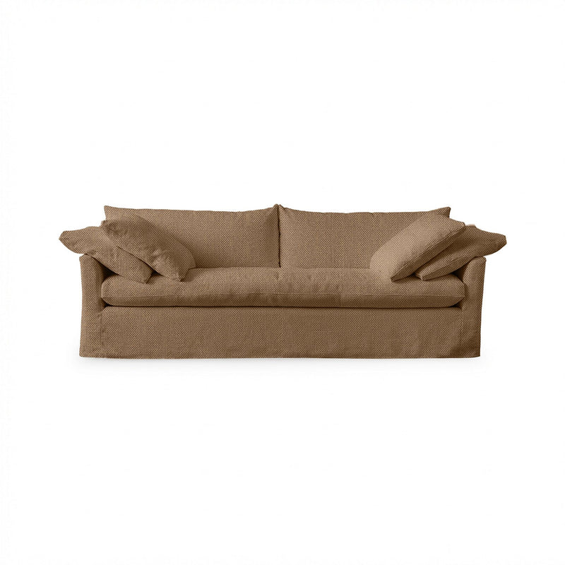 Classic Home Cassiano slip cover sofa in a stationary sofa style with a neutral fabric finish, showcasing comfortable seating and elegant design.