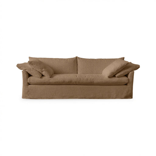 Classic Home Cassiano slip cover sofa in a stationary sofa style with a neutral fabric finish, showcasing comfortable seating and elegant design.