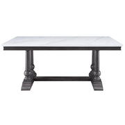Yabeina - Dining Table - Marble Top Top & Gray Oak - R&R Furniture Gallery (Fountain Valley, CA)