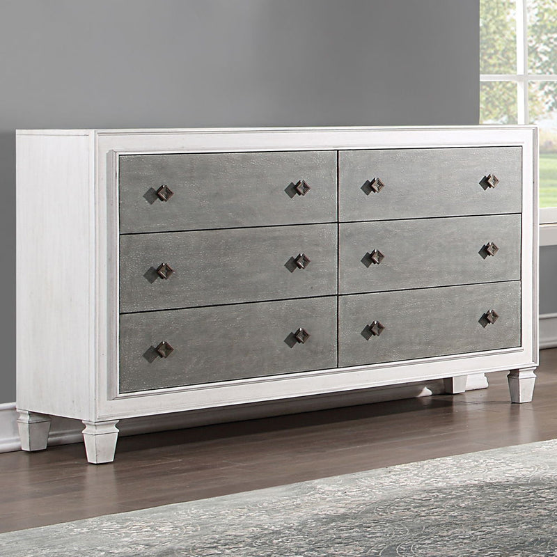 Katia - Dresser - Rustic Gray & Weathered White - R&R Furniture Gallery (Fountain Valley, CA)