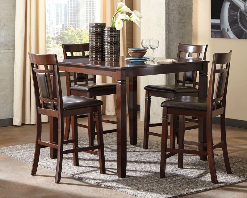 Bennox - DRM Counter Table Set (Set of 5) - Brown - R&R Furniture Gallery (Fountain Valley, CA)