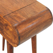Mini Round Fold Vanity - Chestnut - R&R Furniture Gallery (Fountain Valley, CA)