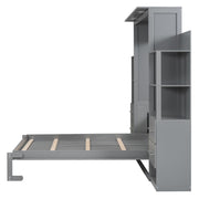 Murphy Wall Bed With LED Lights, Shelves And Drawers - R&R Furniture Gallery (Fountain Valley, CA)