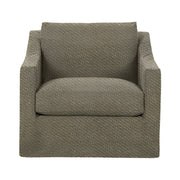 Classic Home Kipton swivel chair with a cushioned seat and backrest, featuring a modern design and smooth rotating base.