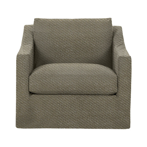 Classic Home Kipton swivel chair with a cushioned seat and backrest, featuring a modern design and smooth rotating base.