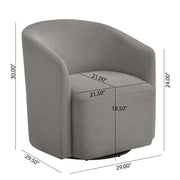 Ardena - Modern Swivel Barrel Chair - R&R Furniture Gallery (Fountain Valley, CA)