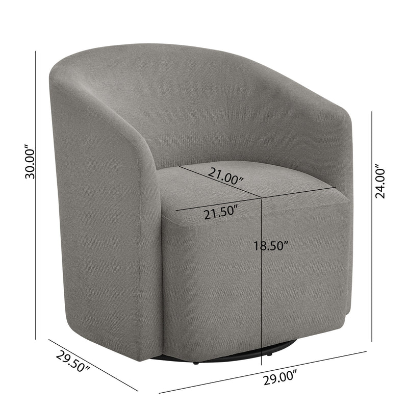 Ardena - Modern Swivel Barrel Chair - R&R Furniture Gallery (Fountain Valley, CA)