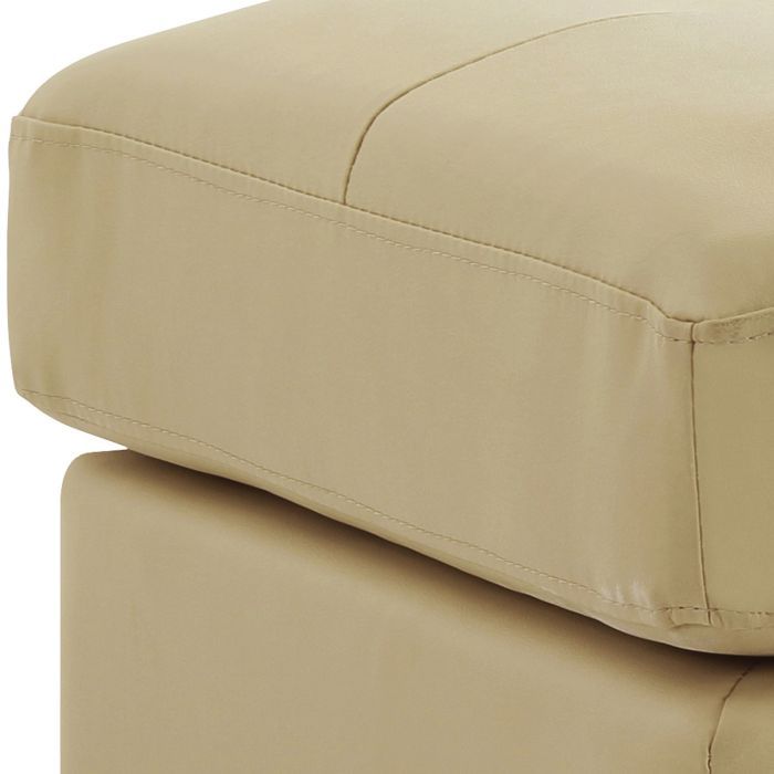 Upholstered casual ottoman by Glory Furniture in stylish living room with soft fabric and modern design.