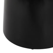 Modern outdoor metal end table by Noble House featuring a large, sleek design with a sturdy metal frame and a spacious tabletop.