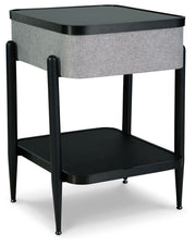 Jorvalee - Accent Table with Speaker - Gray / Black - R&R Furniture Gallery (Fountain Valley, CA)