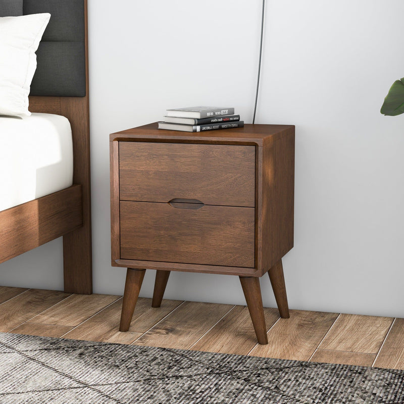 Alexandra - Night Stand With 2 Drawers - Walnut Brown - R&R Furniture Gallery (Fountain Valley, CA)