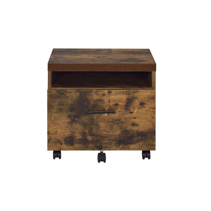 Bob - File Cabinet - Weathered Oak & Black - R&R Furniture Gallery (Fountain Valley, CA)