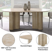 Jirina - Dining Table - Travertine Pattern - R&R Furniture Gallery (Fountain Valley, CA)