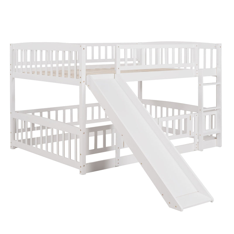 Low Bunk Bed With Slide, Fence And Ladder - R&R Furniture Gallery (Fountain Valley, CA)