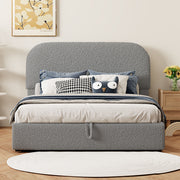 Upholstered Platform Bed With Hydraulic Storage System - R&R Furniture Gallery (Fountain Valley, CA)
