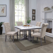 Yabeina - Side Chair (Set of 2) - Beige Linen & Gray - R&R Furniture Gallery (Fountain Valley, CA)