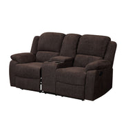Madden - Motion Loveseat With Console - Brown Chenille - R&R Furniture Gallery (Fountain Valley, CA)