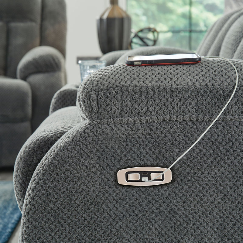 Observation - Power Rocker Recliner - Steel - R&R Furniture Gallery (Fountain Valley, CA)