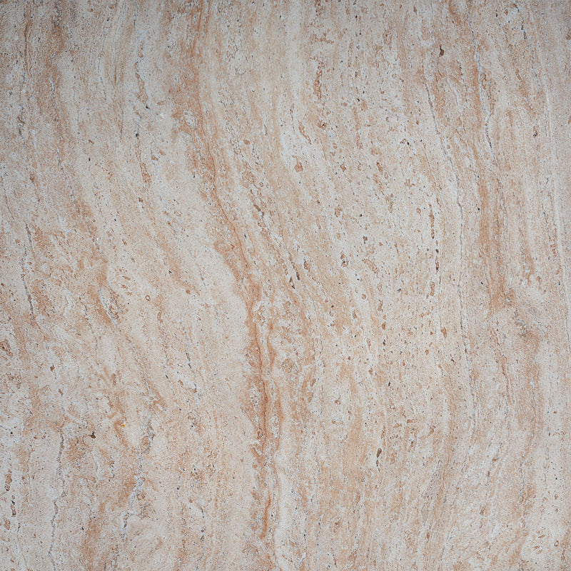 Beige lightweight concrete side table with travertine top, suitable for outdoor or indoor use, by Noble House.