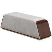 Houston - Accent Bench - Porcini / Walnut - R&R Furniture Gallery (Fountain Valley, CA)