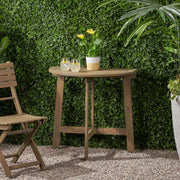 Outdoor Half Round Folding Acacia Wood Bistro Table - R&R Furniture Gallery (Fountain Valley, CA)