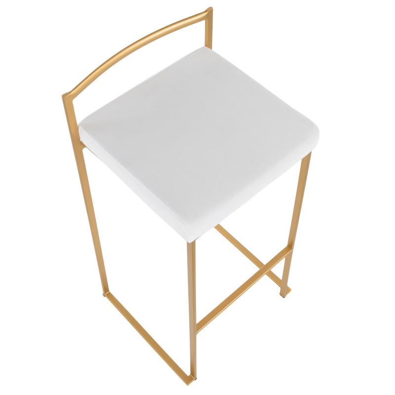 Lumi Source Fuji contemporary glam barstool with quality construction, featuring a sleek modern design and comfortable seating.