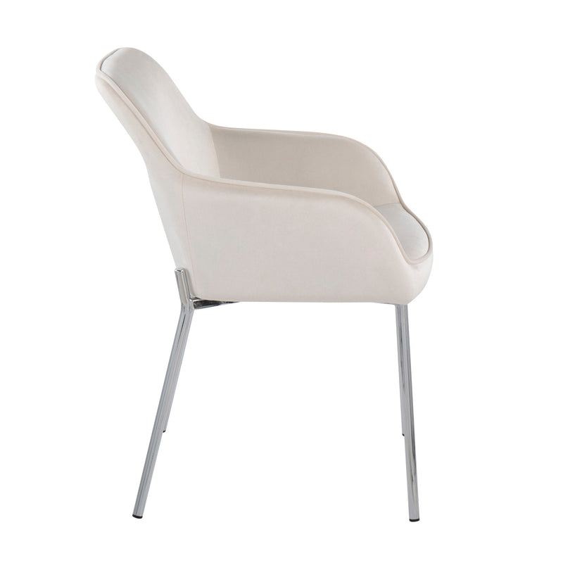 Set of two Lumi Source Daniella contemporary modern dining chairs with sleek design and upholstered seats.