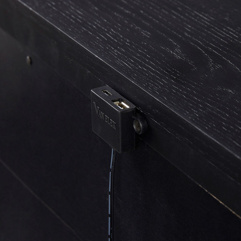 3 Drawer Nightstand With USB - Black - R&R Furniture Gallery (Fountain Valley, CA)