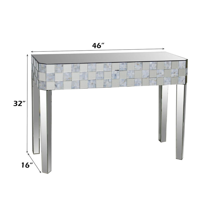 Nasa - Console Table - Mirrored & Mother of Pearl - R&R Furniture Gallery (Fountain Valley, CA)