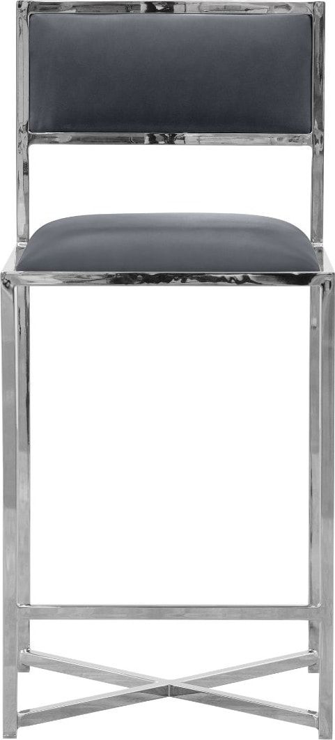 Amalfi X-Base Counter Stool in Cobalt Leather