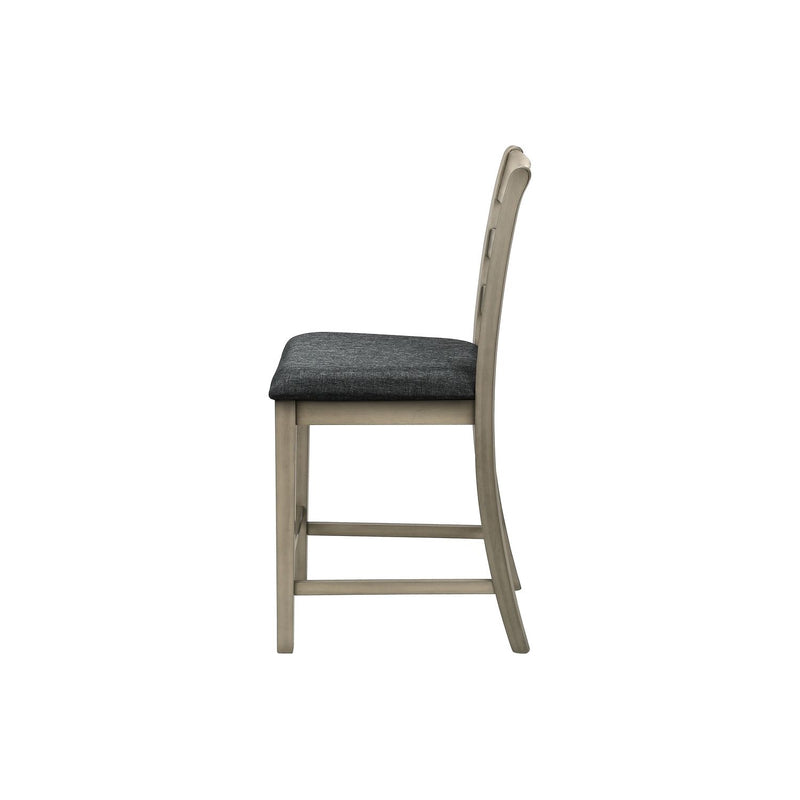 Counter Height Dining Chairs (Set of 2) - Antique Gray - R&R Furniture Gallery (Fountain Valley, CA)