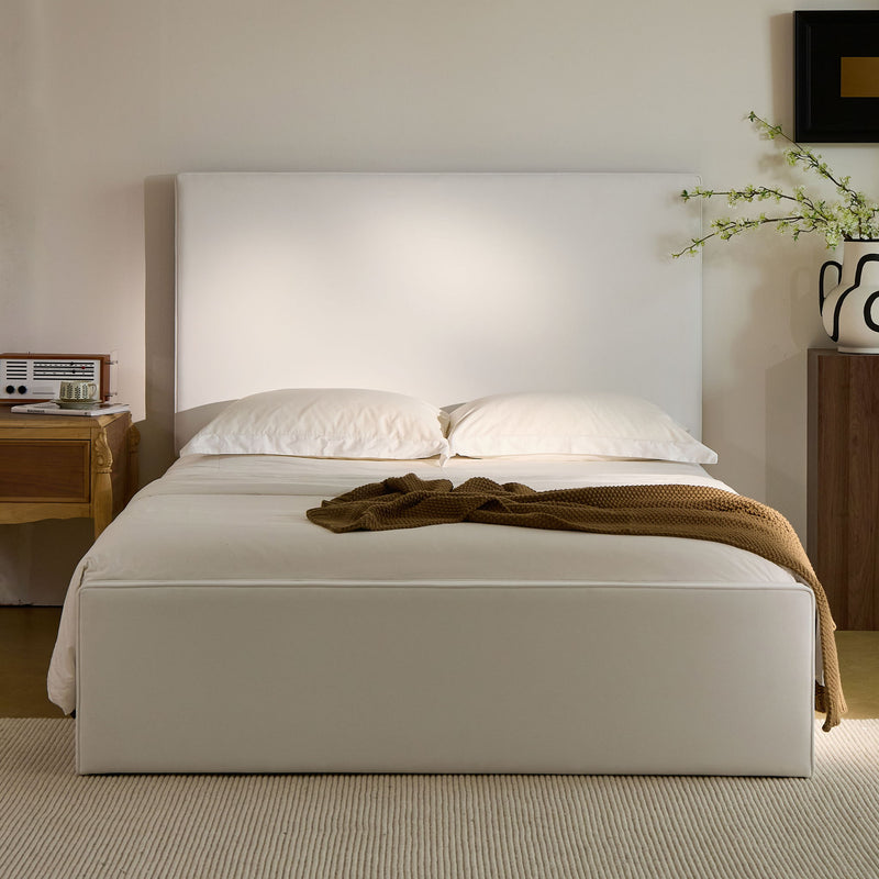 Lucas - Tall Headboard Upholstered Bed - R&R Furniture Gallery (Fountain Valley, CA)