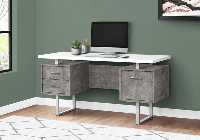 Computer Desk For Home Office, Laptop, Left, Right Set - Up, Storage Drawers, Contemporary & Modern - R&R Furniture Gallery (Fountain Valley, CA)