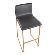 Set of two Lumi Source Mara contemporary upholstered barstools with sleek design and cushioned seats.