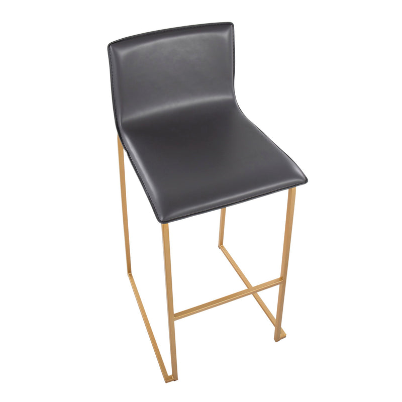 Set of two Lumi Source Mara contemporary upholstered barstools with sleek design and cushioned seats.