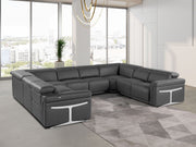1126 - 8-Piece U-Shaped Sectional Sofa In With 4 Power Recliners & Power Headrests - R&R Furniture Gallery (Fountain Valley, CA)