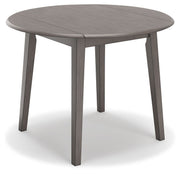 Shullden - Round Drm Drop Leaf Table - Gray - R&R Furniture Gallery (Fountain Valley, CA)
