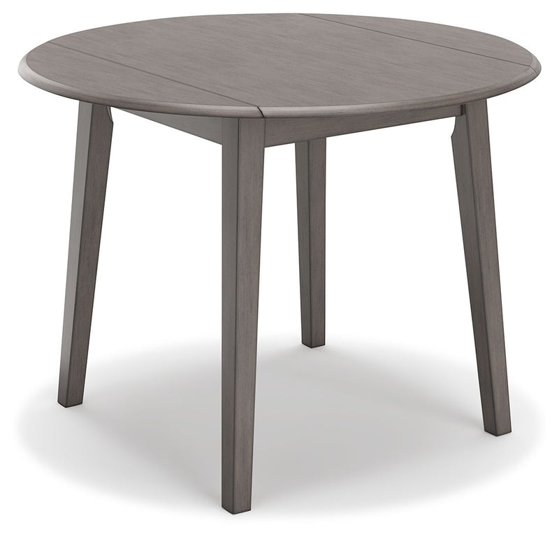 Shullden - Round Drm Drop Leaf Table - Gray - R&R Furniture Gallery (Fountain Valley, CA)