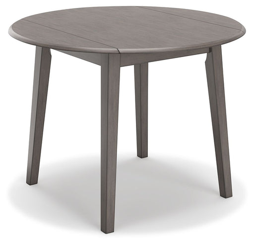 Shullden - Round Drm Drop Leaf Table - Gray - R&R Furniture Gallery (Fountain Valley, CA)