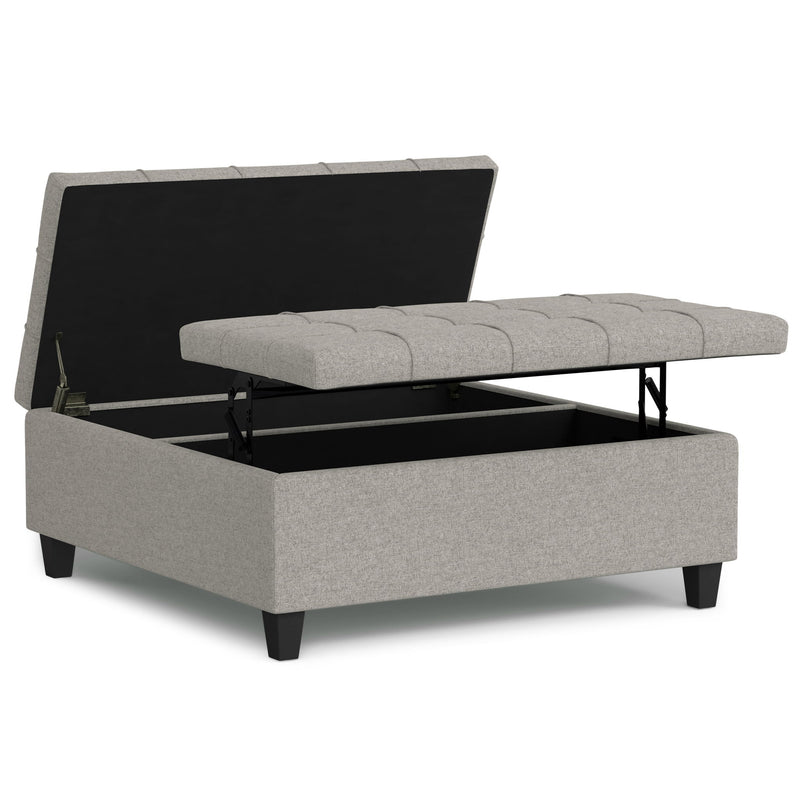Harrison - Upholstered Coffee Table Storage Ottoman - R&R Furniture Gallery (Fountain Valley, CA)
