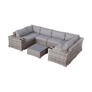 4 Person Patio Seating Set With Cushions, All Weather - Gray - R&R Furniture Gallery (Fountain Valley, CA)